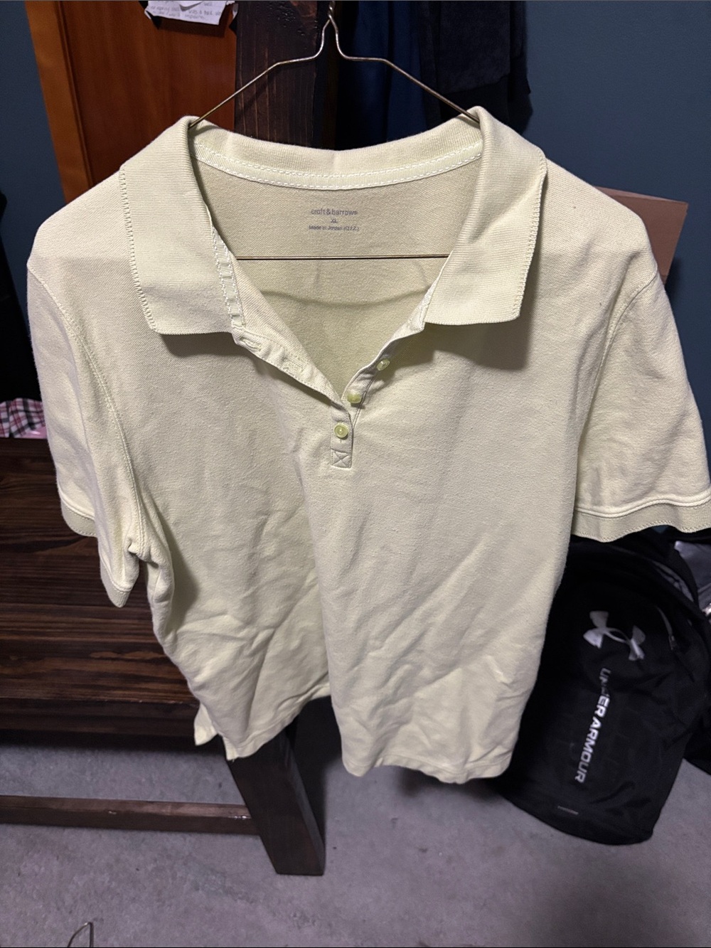 croft & barrow Light Yellow Short-Sleeve Polo Shirt